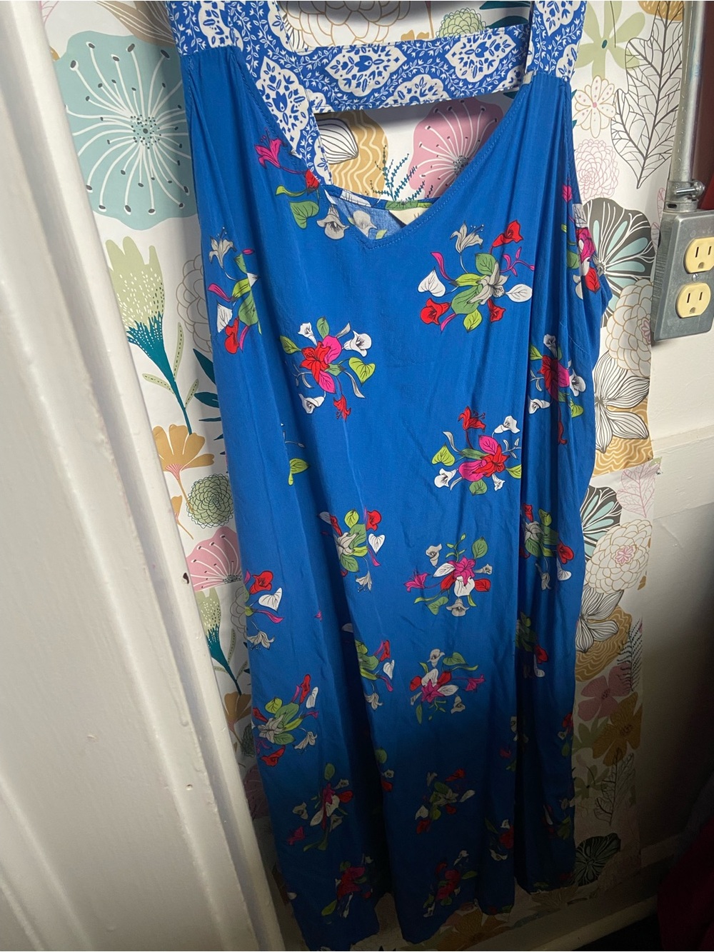 Matilda Jane Royal Blue Floral Maxi Dress Cottage core bohemian.